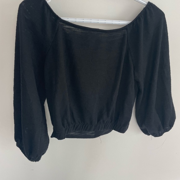 Crop button down top. So flattering!! - Picture 2 of 2